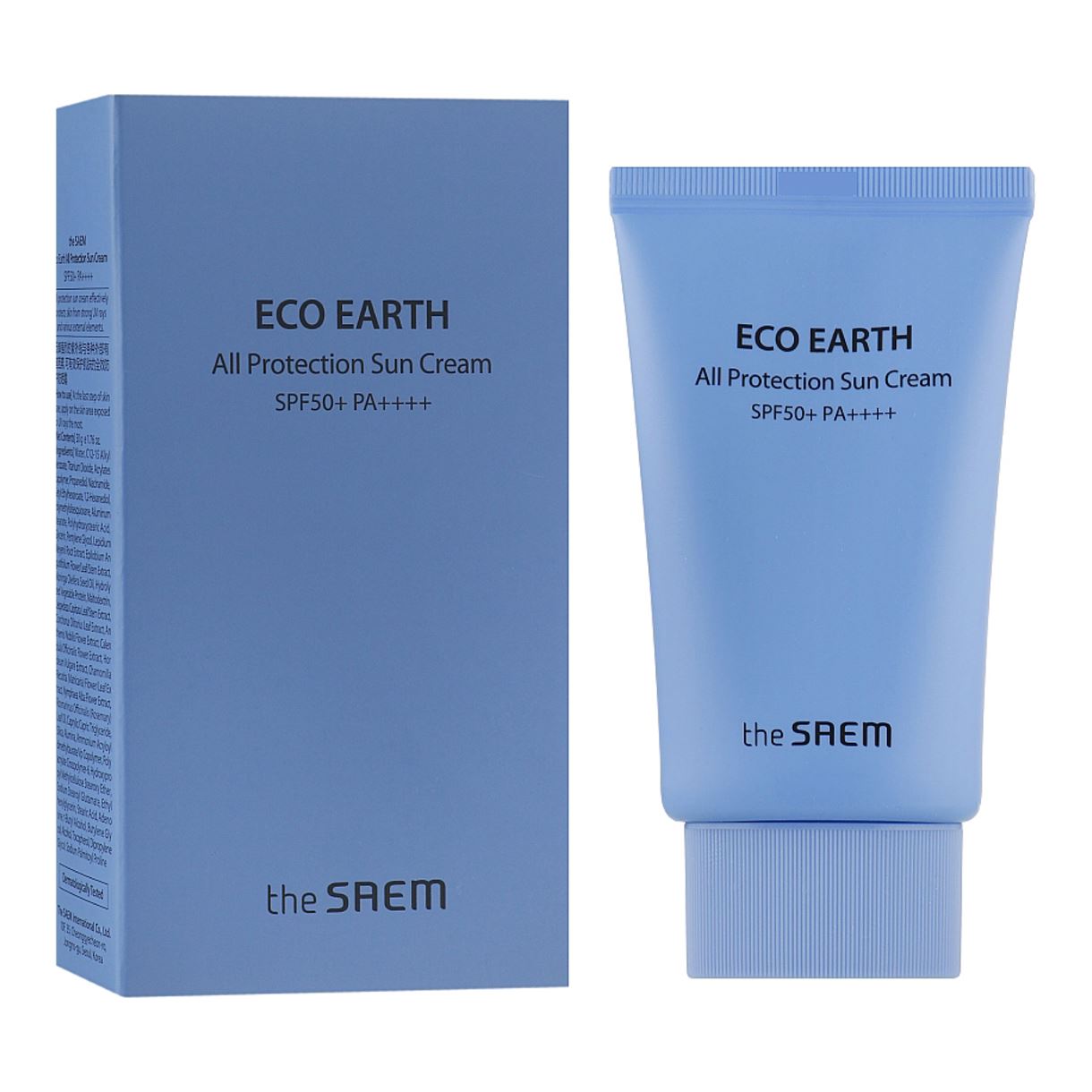 Сонцезахисний крем SPF 50+ PA++++ The Saem Eco Earth Power All Protection Sun Cream, 50ml