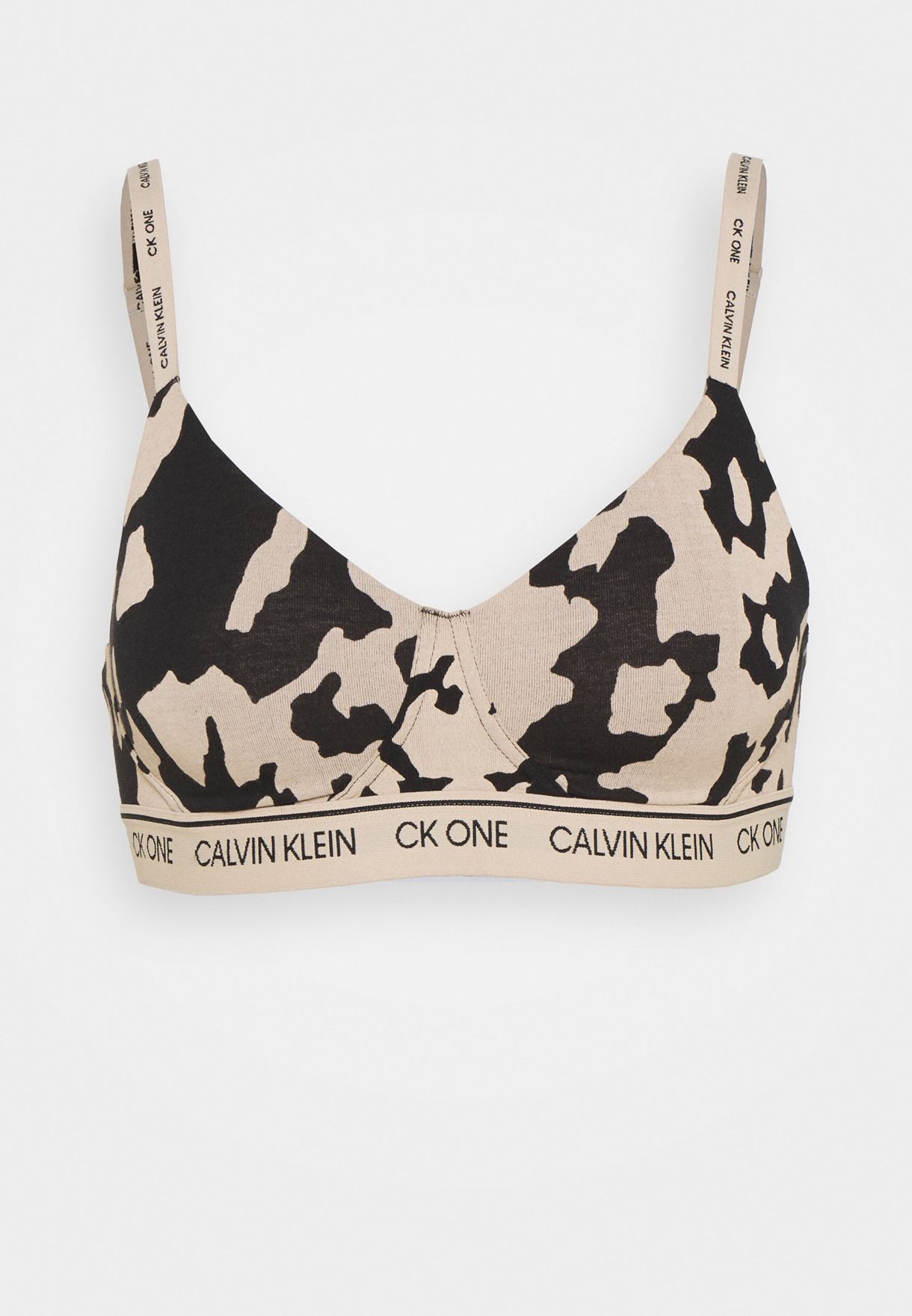 Бавовняний бюстгальтер Calvin Klein: One Lightly Lined Bralette Color: CHARMING KHAKI