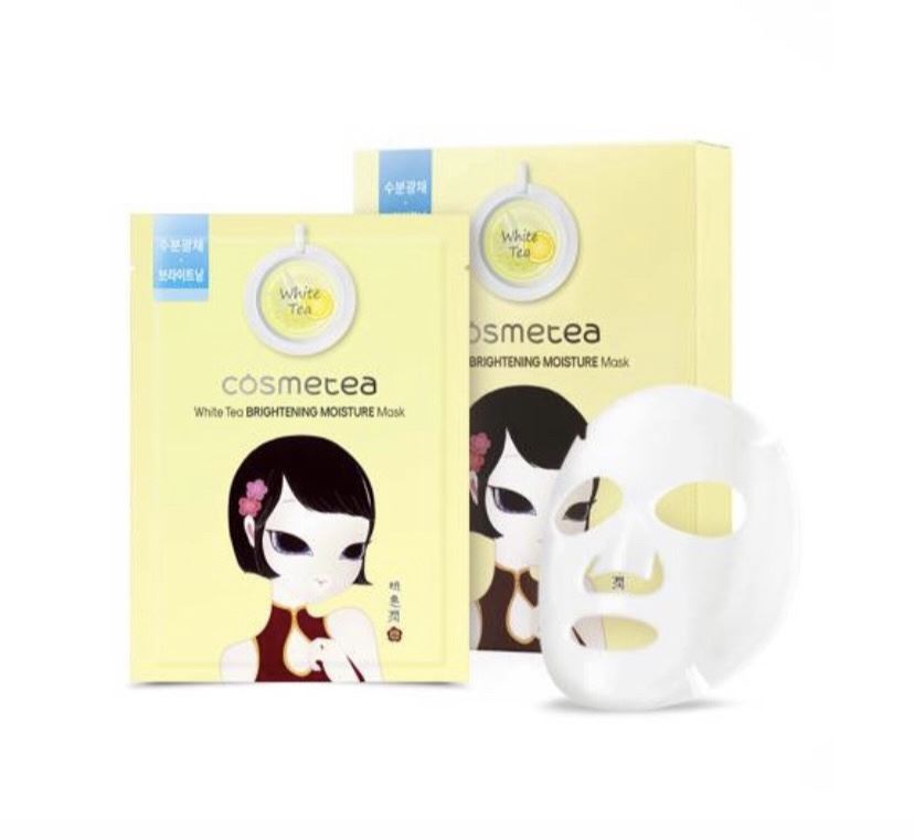 Висвітлююча тканинна маска з екстрактом білого чаю та лимона Cosmetea brightening mask