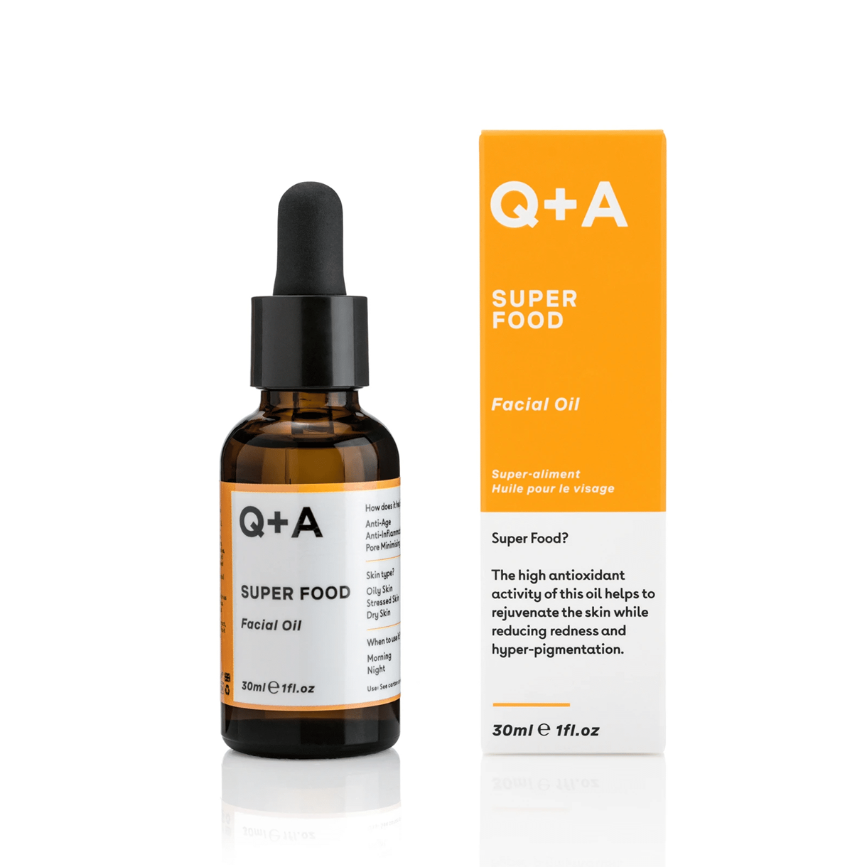 Відновлююча олія для обличчя Q+A – Super Food Facial Oil 30ml