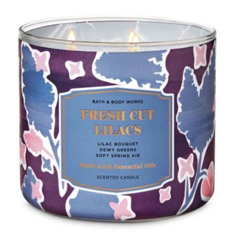 3x фитильная Свеча Bath&body works Fresh Cut lilacs