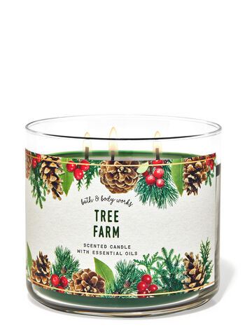 3-x свічка Bath and body works Tree Farm