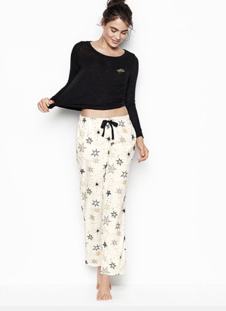ПИЖАМА THE LOUNGE VICTORIA'S SECRET FLANNEL LONG PJ SET