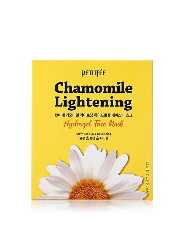 PETITFEE CHAMOMILE LIGHTENING HYDROGEL FACE MASK - Освітлююча гідрогелева маска з екстрактом ромашки