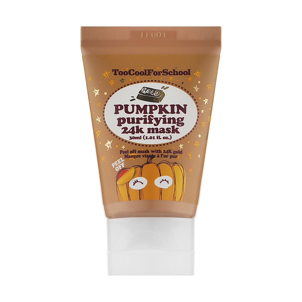 Маска-плівка з екстрактом гарбуза та колоїдним золотом Too Cool For School Pumpkin Purifying 24K Mask (30ml)