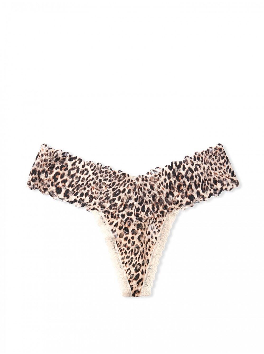 СТРIНГИ VICTORIA'S SECRET COTTON LACE-UP THONG PANTY LEOPARD LOVE