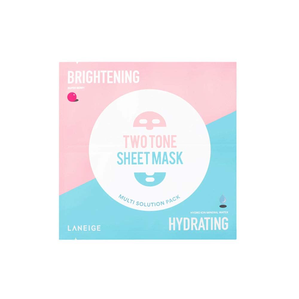 Маска для вирівняння тону і тонізування шкіри з ніацинамідом Laneige Brightening Two Tone Sheet Mask