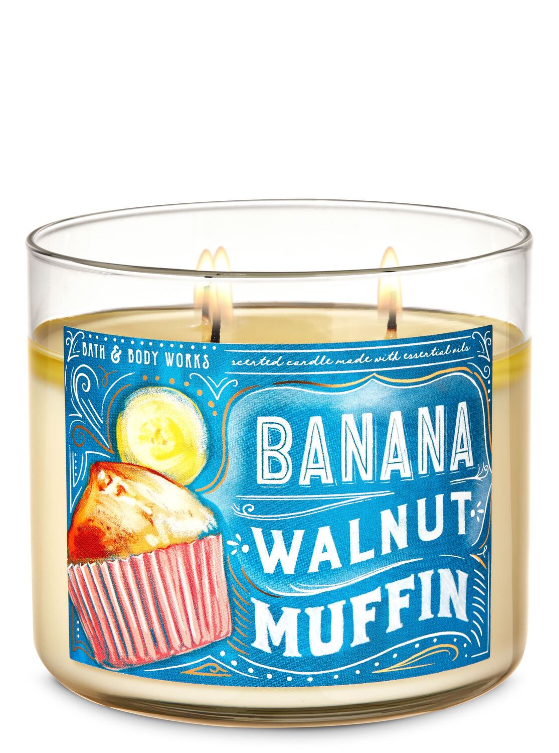 3-x фитильная Свеча Banana walnut muffin