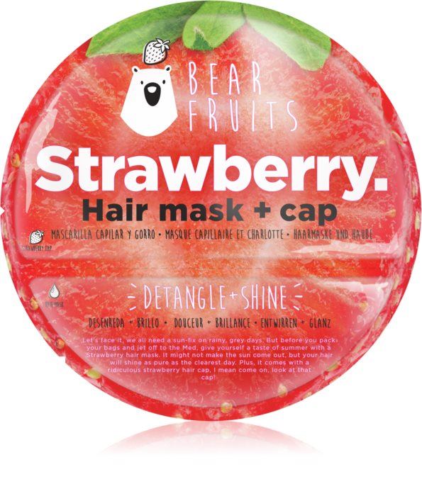 Маска для блиску та шовковистості волосся Bear Fruits - strawberry