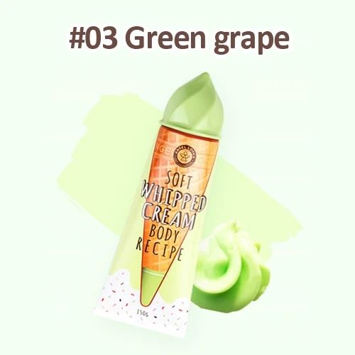 Angel Looka Крем для тела Whipped cream body recipe с ароматом зеленого винограда, 150г