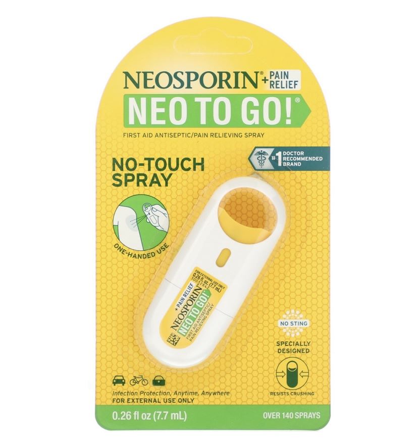 Neosporin знеболюючий засіб, антисептичний знеболюючий спрей для надання першої допомоги, 7,7м