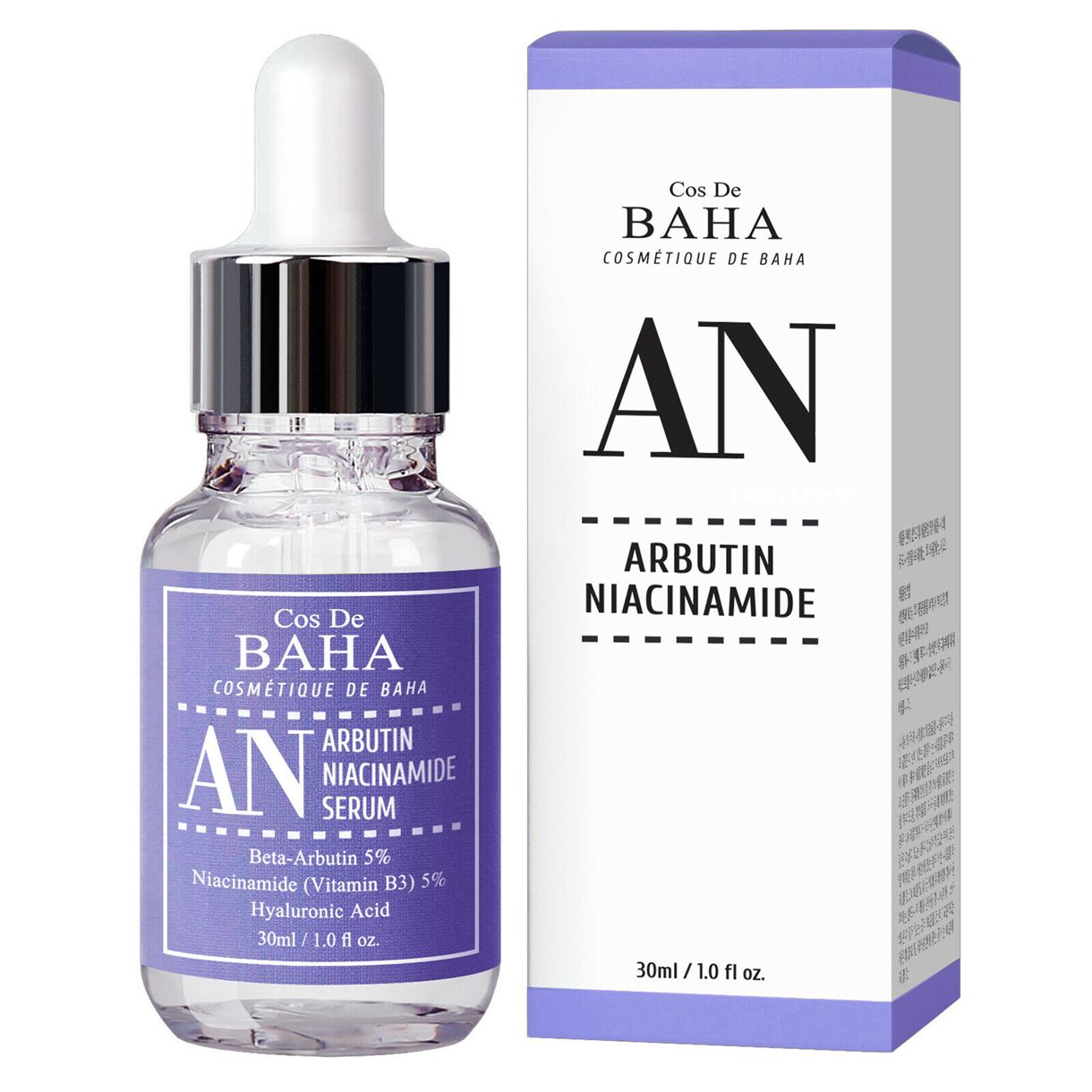Сироватка проти пігментації з арбутином та ніацинамідом Cos de Baha Arbutin 5%+Niacinamide 5% Serum 30 ml