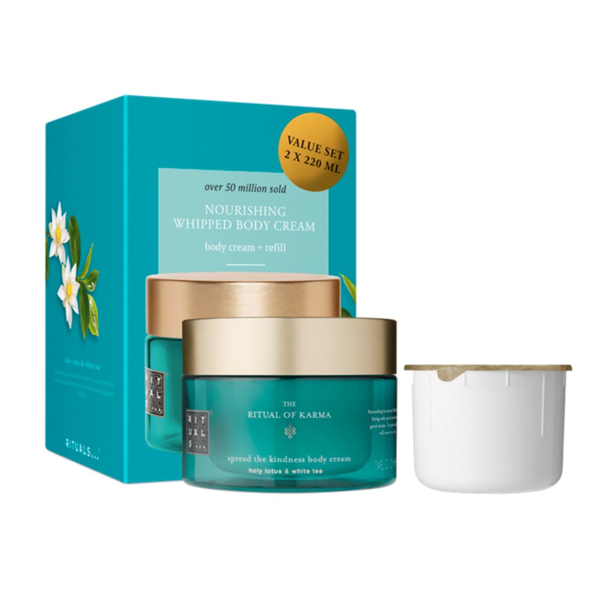 Набор для тела Rituals - The Ritual of Karma Body Cream (b/cr/220ml + refill/b/cr/220ml)
