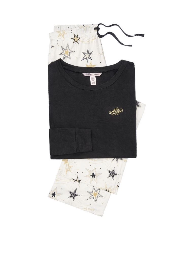 ПИЖАМА THE LOUNGE VICTORIA'S SECRET FLANNEL LONG PJ SET