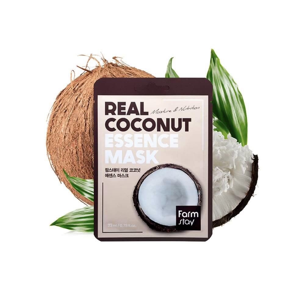 Тканинна маска для обличчя з екстрактом кокоса FarmStay Real Coconut Essence Mask