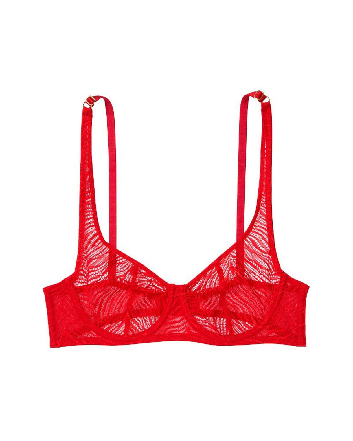 Бюст Victoria’s Secret nlined Zebra Lace Demi Bra pink