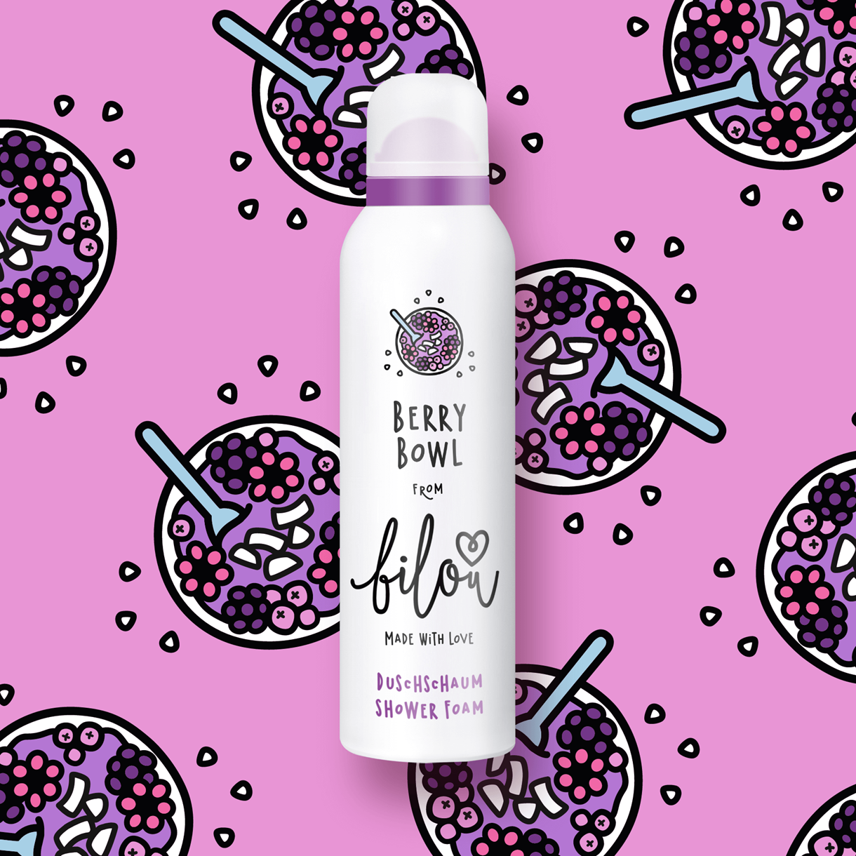 Пінка для душу «ягідна чаша» Bilou -  Berry bowl SHOWER FOAM (200ml)