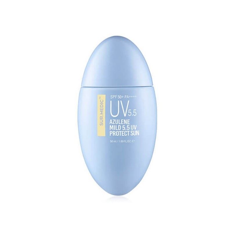 Сонцезахисний крем для обличчя з азуленом Neogen Sur.Medic Azulene Mild 5.5 UV Protect Sun Cream SPF50+ PA++++