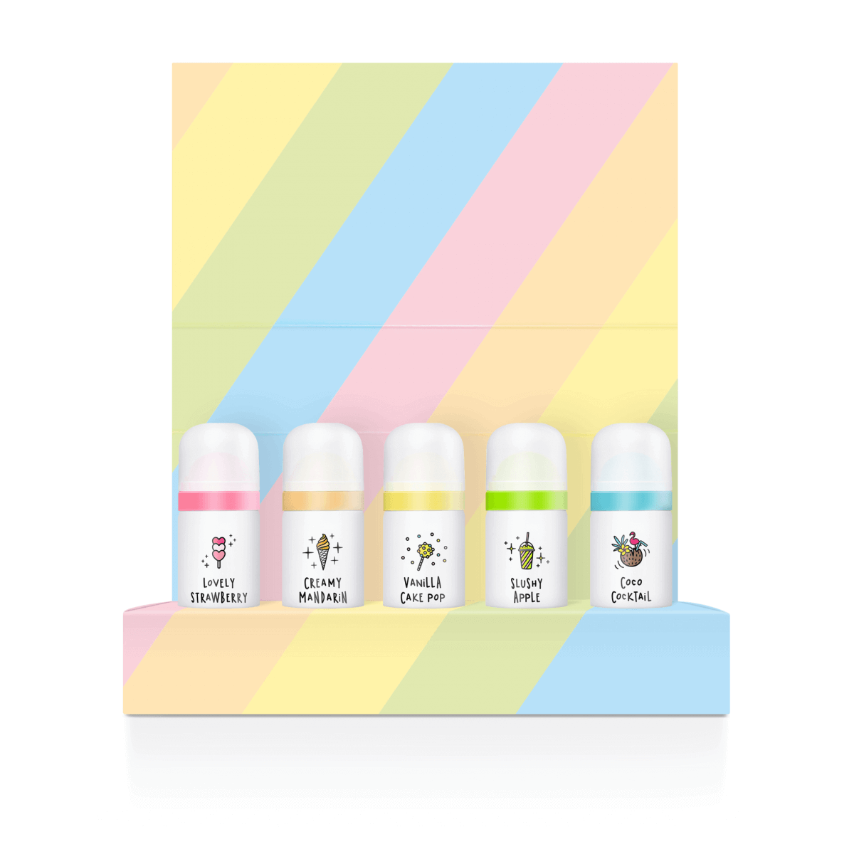 Подарочный набор мини гели для душа Bilou  Rainbow-Set  5 x 50 ml