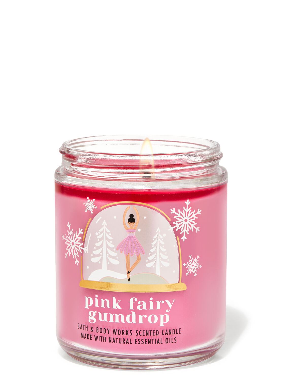 Середня свічка Bath and body works - PINK FAIRY GUMDROP Single Wick Candle