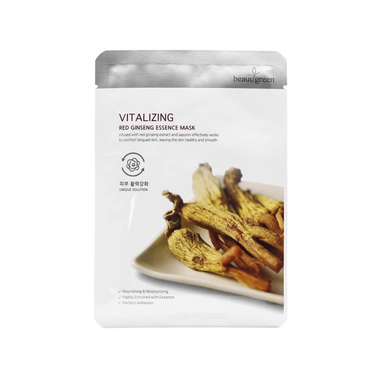 тканинна маска Beauu Green Vitalizing Red Ginseng Essence Mask