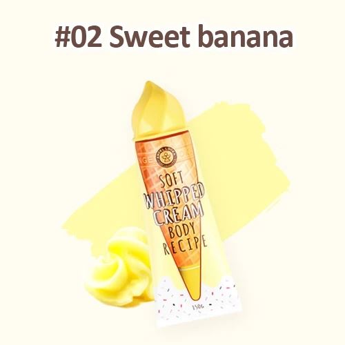 Angel Looka Крем для тела Whipped cream body recipe с ароматом банана, 150г
