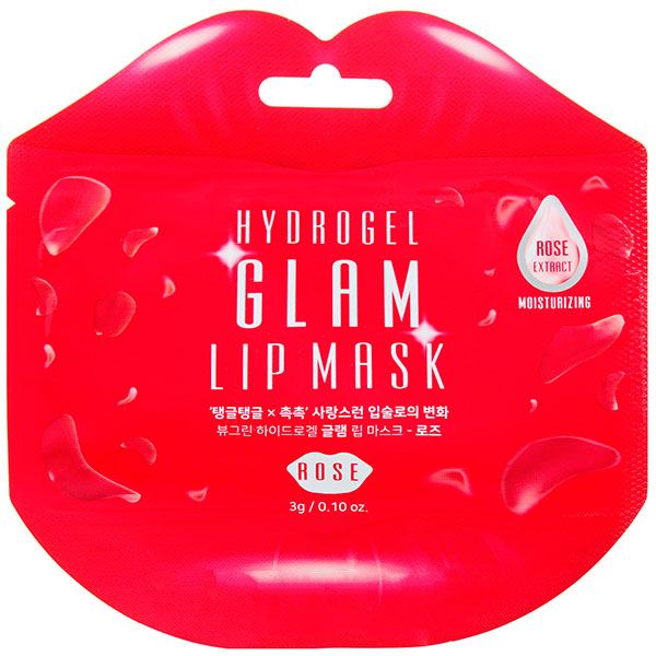 Гідрогелеві патчі для губ з трояндою BeauuGreen Hydrogel Glam Lip Mask Rosel, 1шт в індивідуальній упаковці