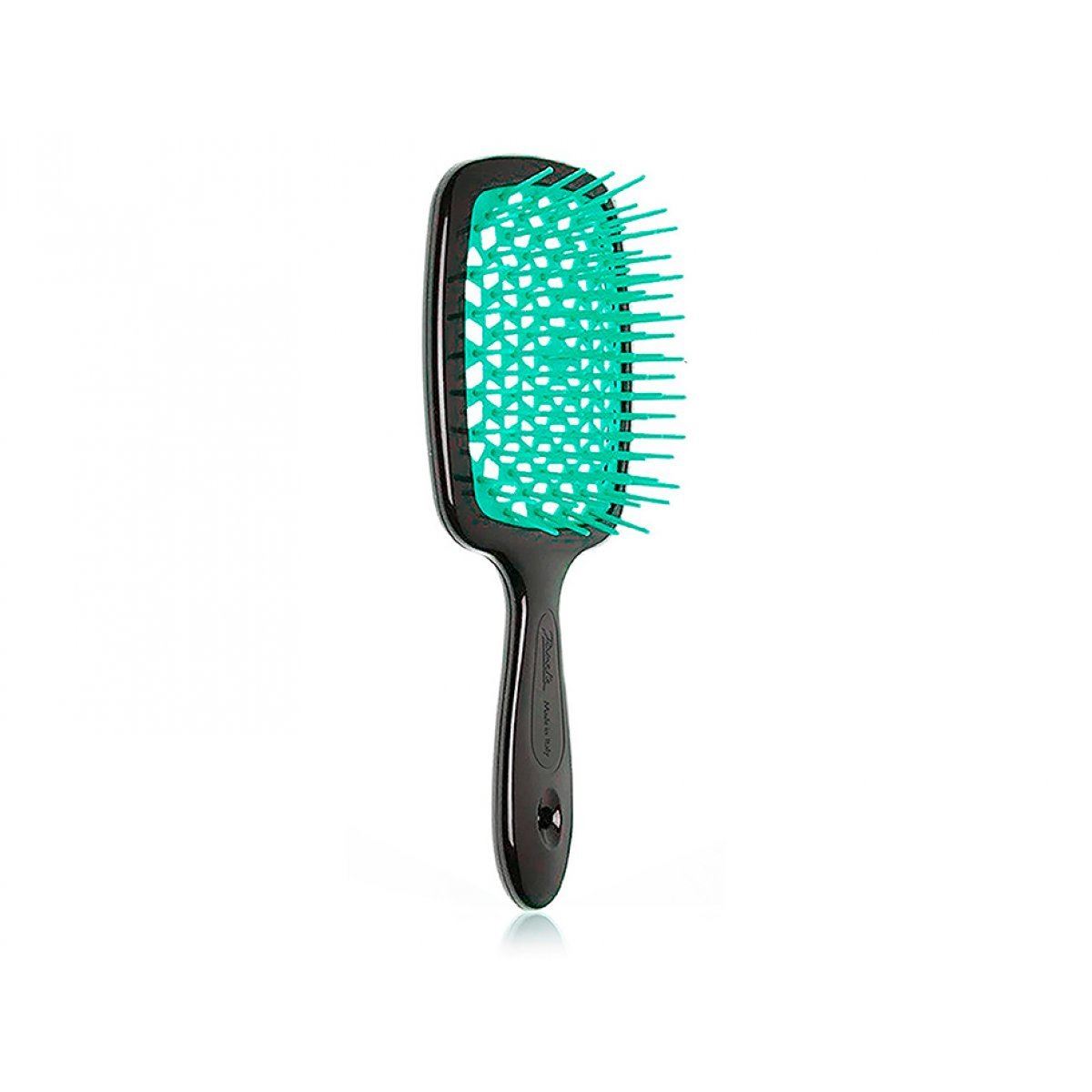 Гребінець для волосся Janeke Superbrush, Чорний з м'ятним