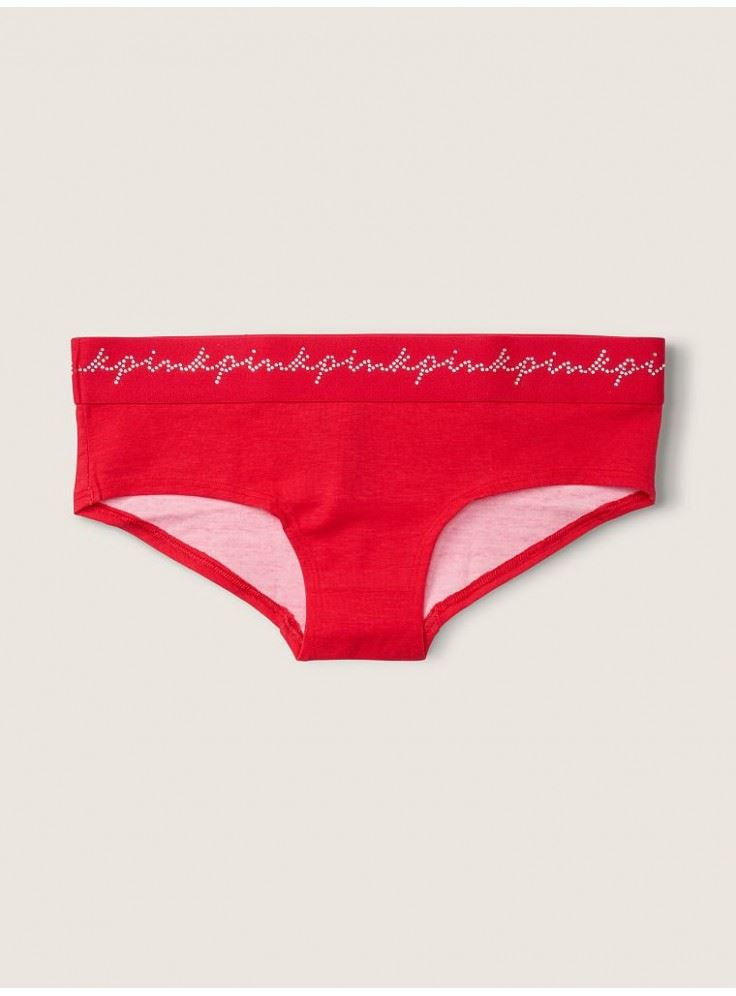 БАВОВНЯНІ ТРУСИКИ-ХІПСТЕР VICTORIA'S SECRET PINK - RED