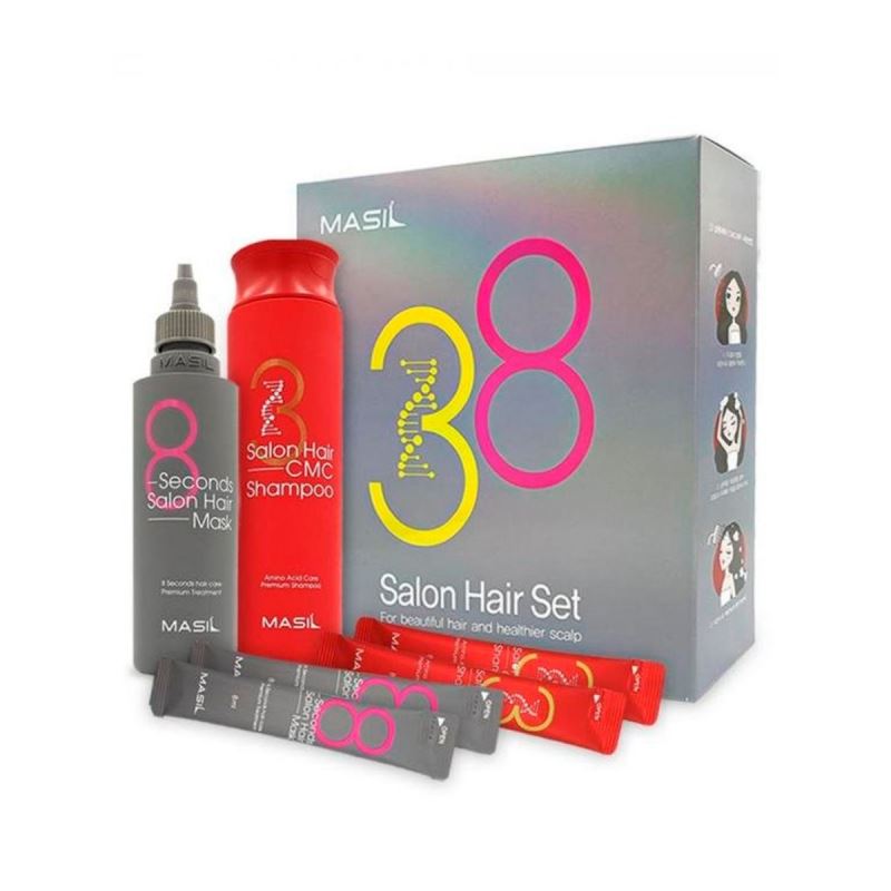Набор Masil 8 Seconds Salon Hair Set (mask/200ml + mask/8ml + shm/300ml + shm/8ml )
