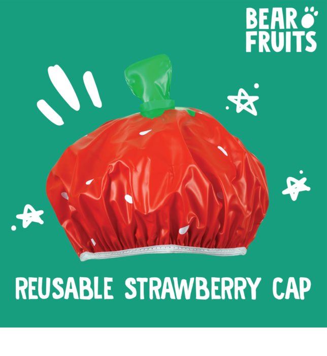 Маска для блиску та шовковистості волосся Bear Fruits - strawberry