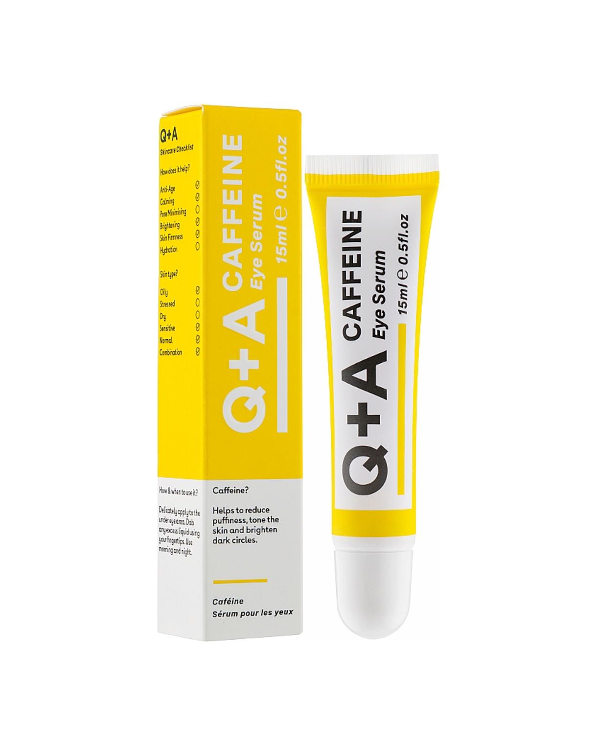 Сироватка для області навколо очей Q+A - Caffeine Eye Serum (15ml)
