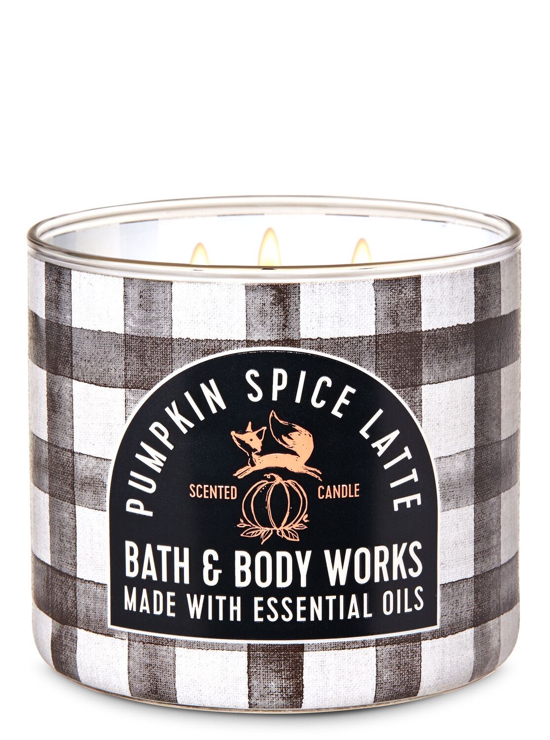 3-x фитильная Свеча Bath and body works Pumpkin Spice latte
