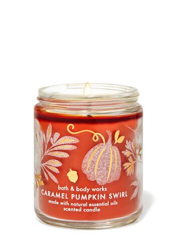 СРЕДНЯЯ СВЕЧА CARAMEL PUMPKIN SWIRL BATH & BODY WORKS