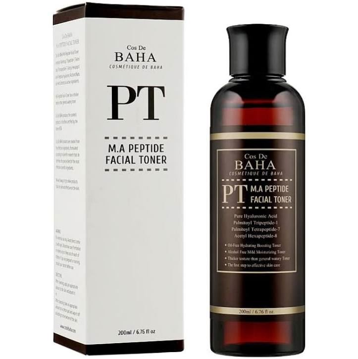 Пептидний тонер з матриксилом і керамідами Cos De Baha - Peptide Facial Toner (PT) 200ml