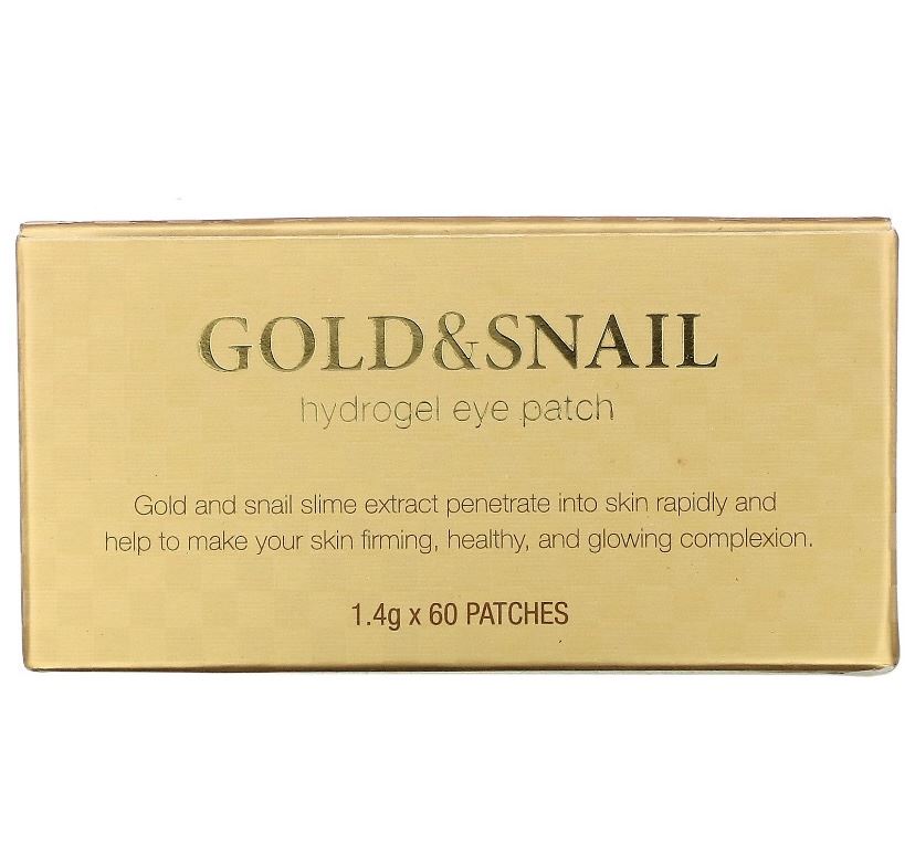 ГІДРОГЕЛІВІ ПАТЧІ ІЗ ЗОЛОТОМ І МУЦИНОМ РАВЛИКА PETITFEE GOLD & SNAIL HYDROGEL EYE PATCH