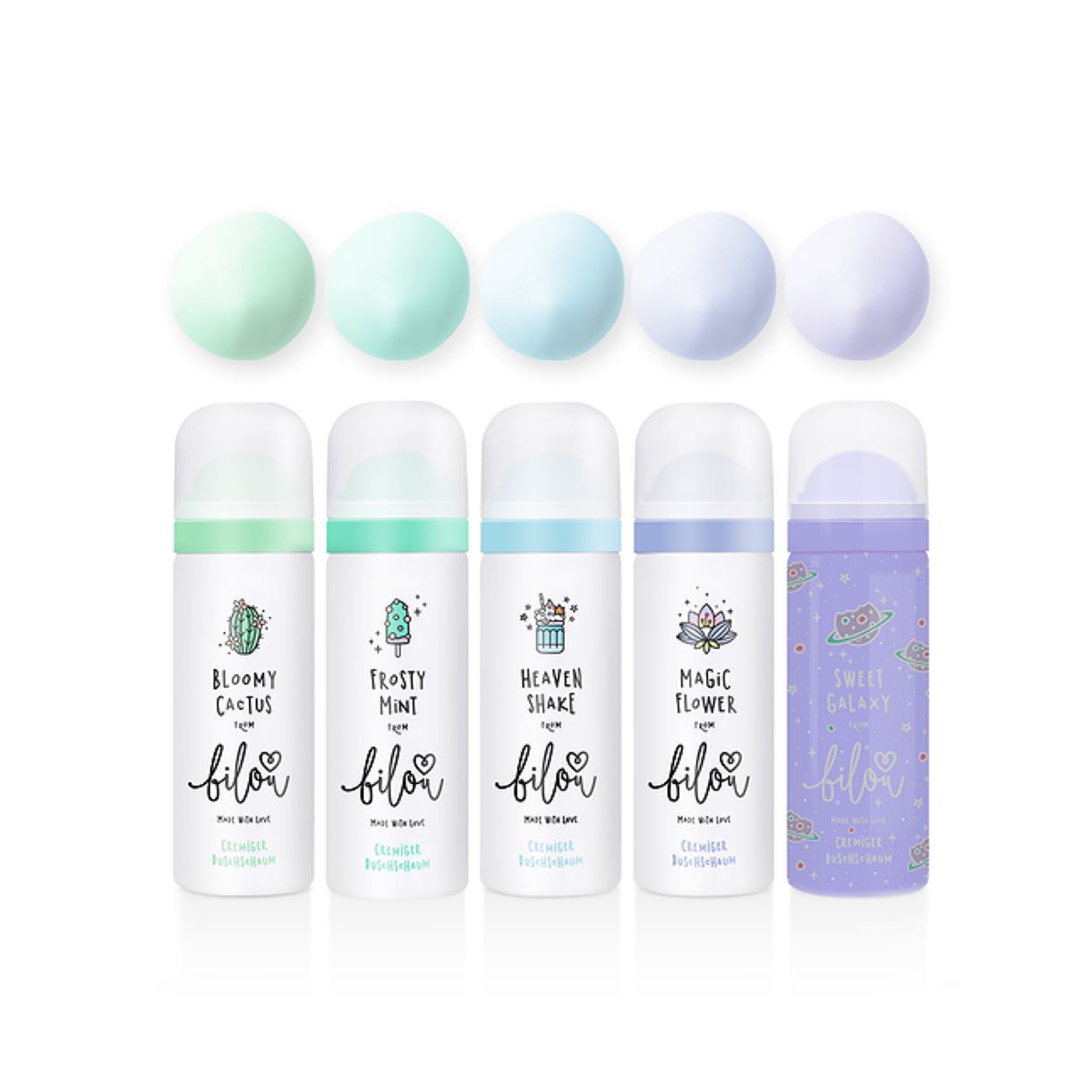 Подарунковий набір міні пінок для душу Bilou - DREAMY RAINBOW-SET GIFT SET