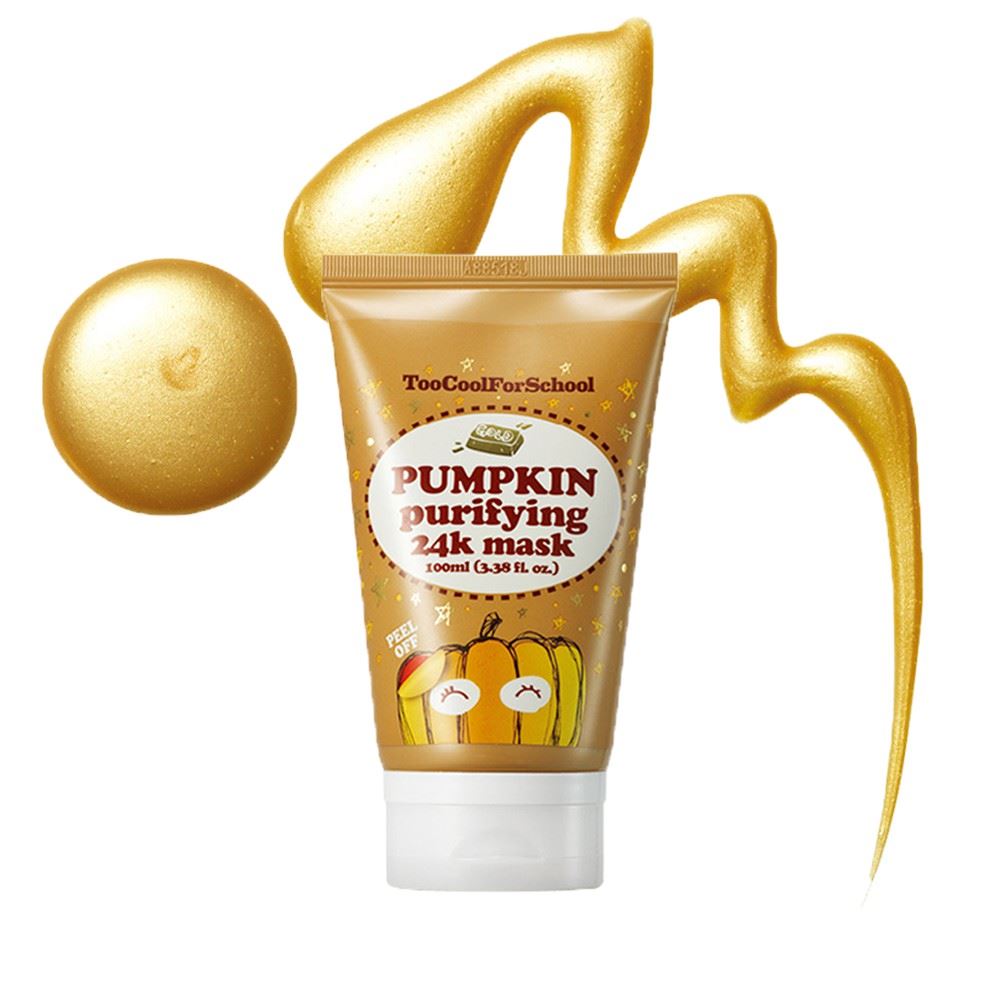 Маска-плівка з екстрактом гарбуза та колоїдним золотом Too Cool For School Pumpkin Purifying 24K Mask (30ml)