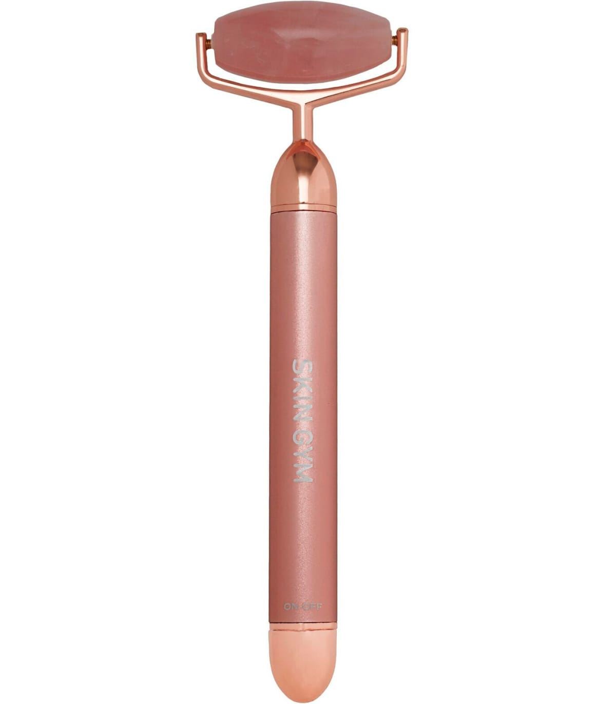 Масажний вібро-ролер для обличчя Skin Gym Rose Quartz Vibrating Lift & Contour Beauty Roller