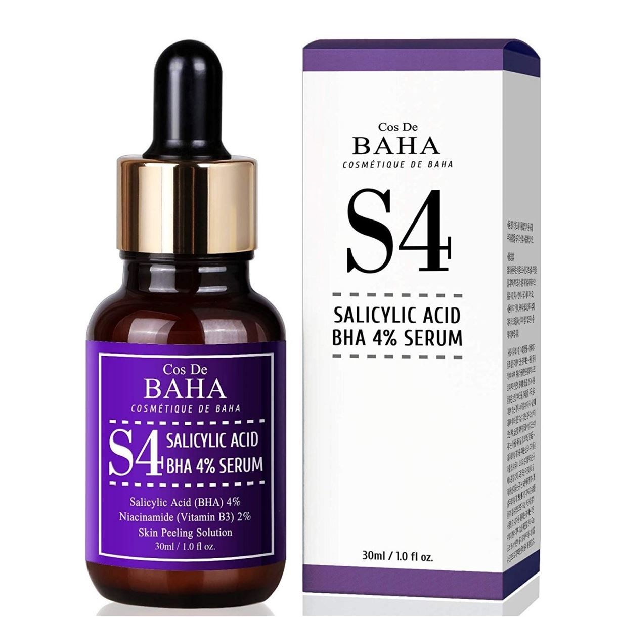 Сироватка для проблемної шкіри Cos De BAHA BHA Salicylic Acid 4% Exfoliant Serum 30 ml