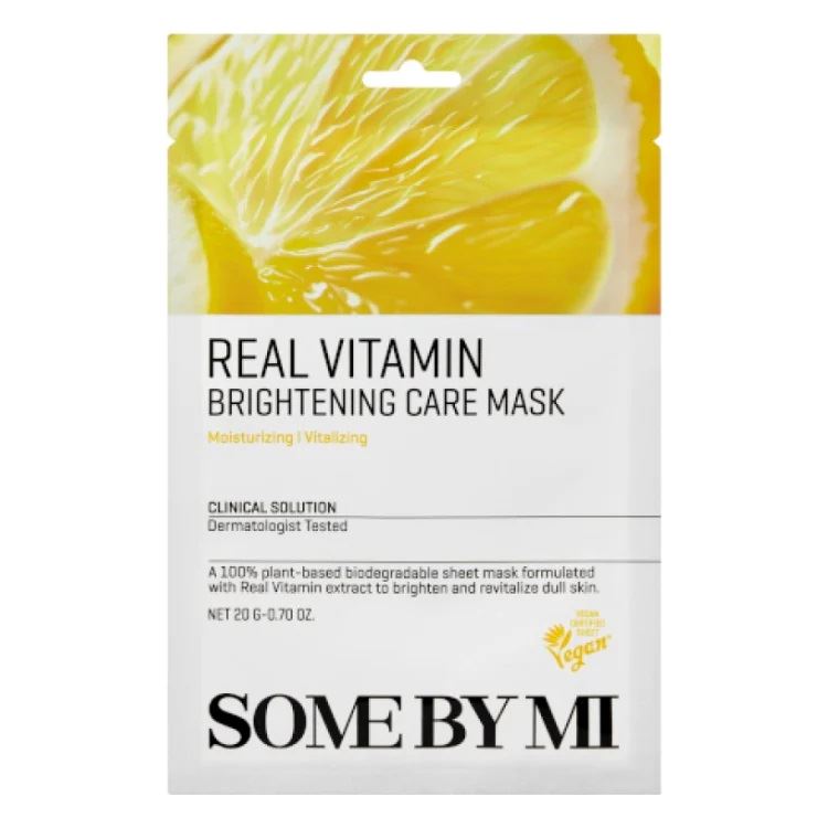 Some By Mi Real Vitamin Brightening Care Mask - Маска для обличчя з вітамінами