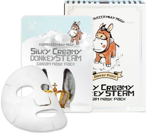 Маска тканинна з паровим кремом Elizavecca Silky Creamy donkey Steam Cream Mask