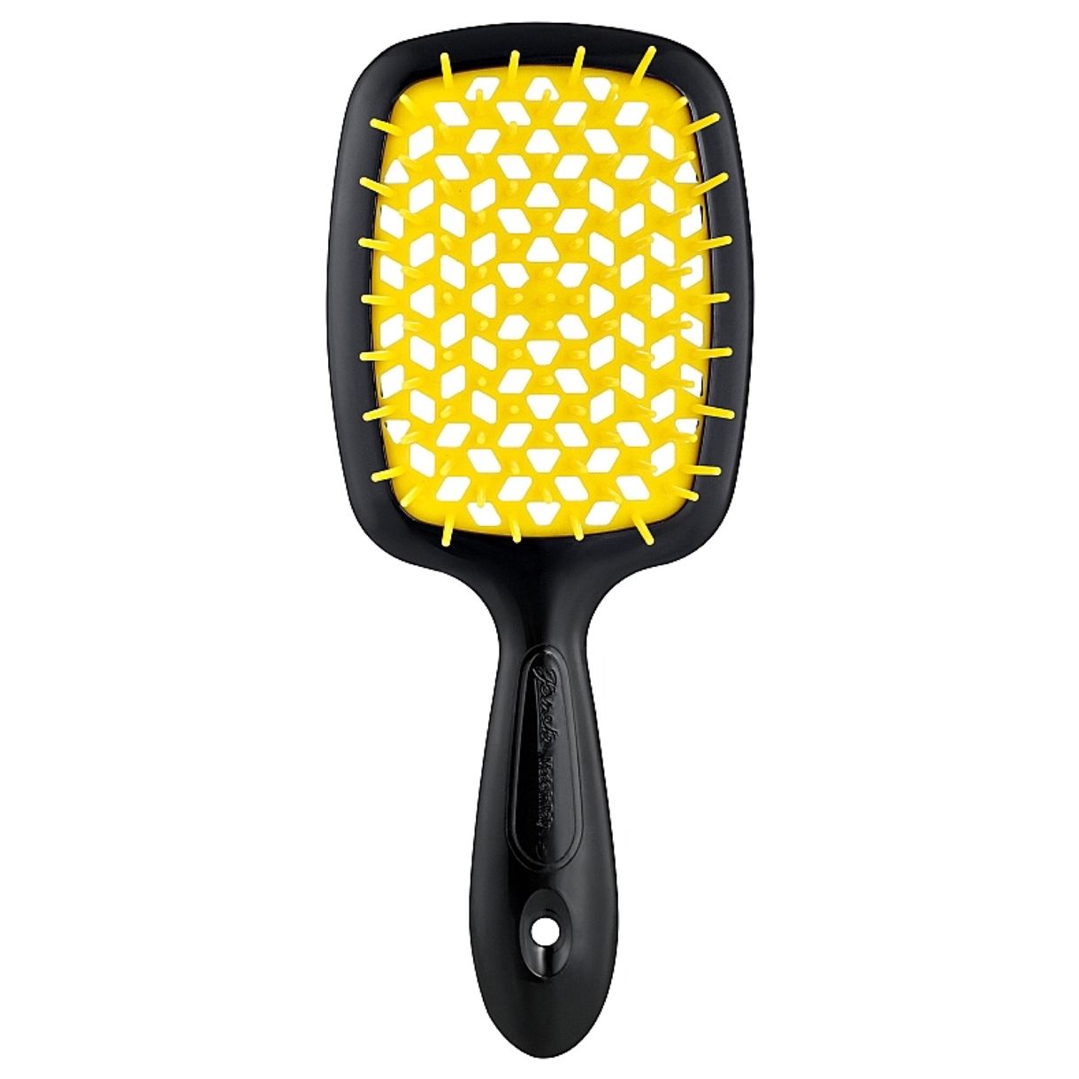 Гребінець для волосся Janeke Superbrush, Чорна з жовтим