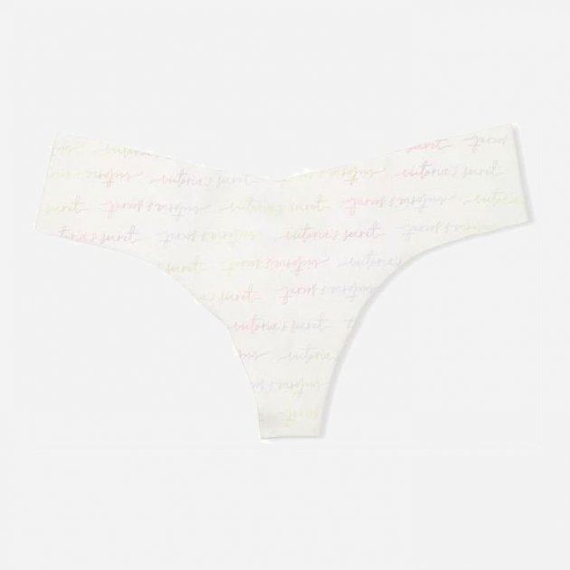 БЕЗШОВНІ СТРІНГИ Victorias Secret - Sexy Illusions Smooth No Show Thong, white rainbow