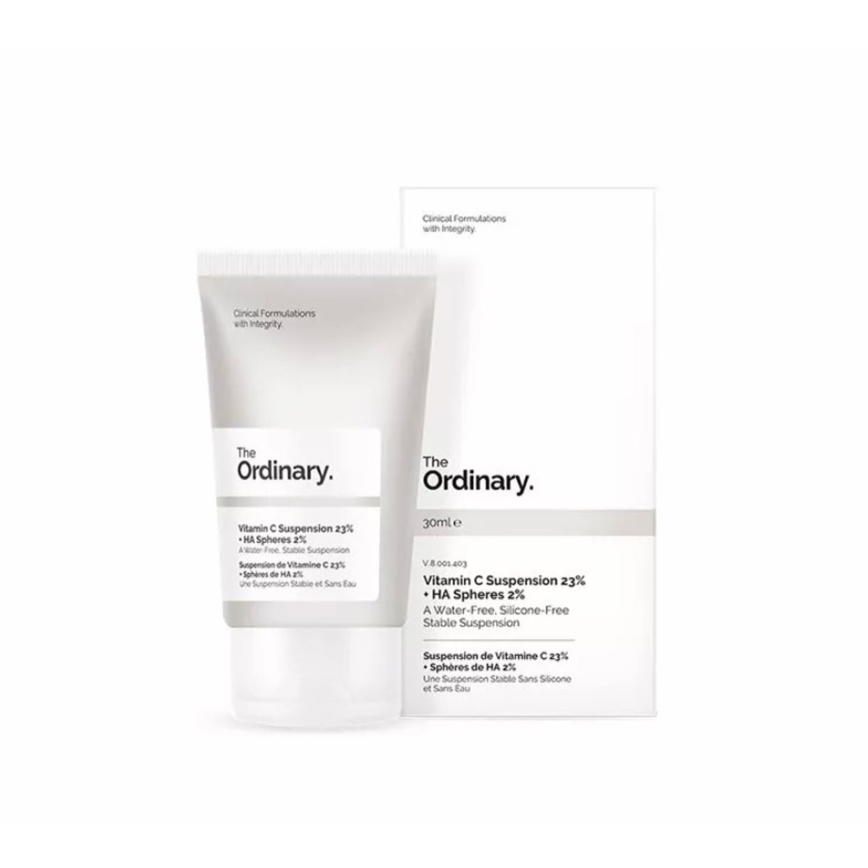 Суспензія з 23% вітаміном C та 2% гіалуроновою кислотою The Ordinary Vitamin C Suspension 23% + HA Spheres 2%