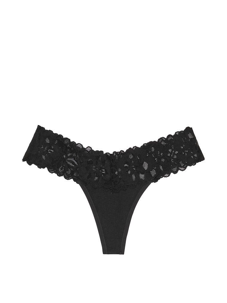 Мереживні стрінги Victoria's Secret Lace Panty black