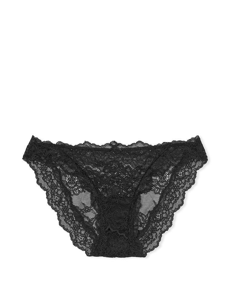 МЕРЕЖИВНІ ТРУСИКИ CORDED CHEEKINI VICTORIA'S SECRET - BLACK