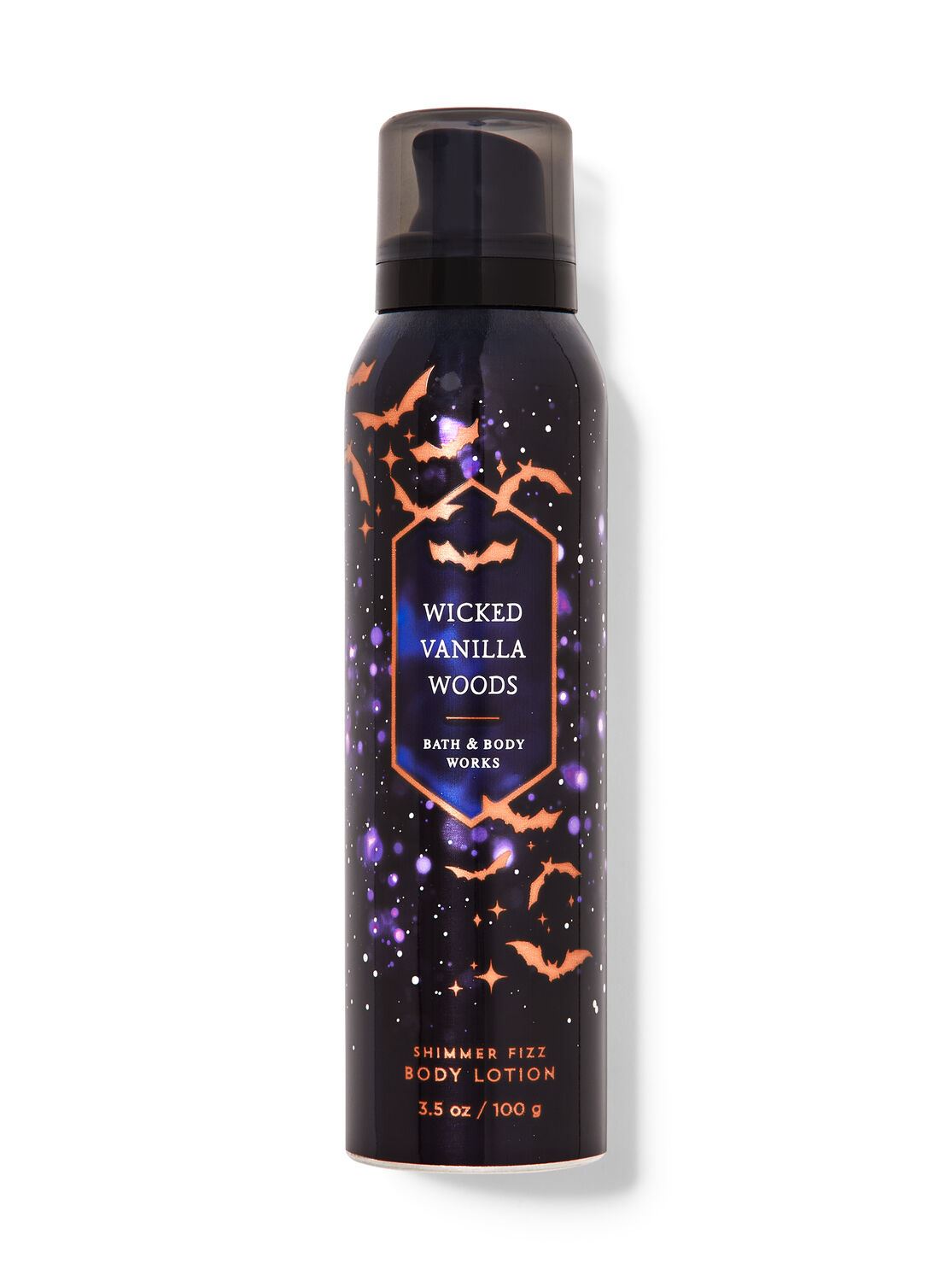Пінка для тіла з шиммером Bath and body works -WICKED VANILLA WOODS SHIMMER FIZZ BODY LOTION