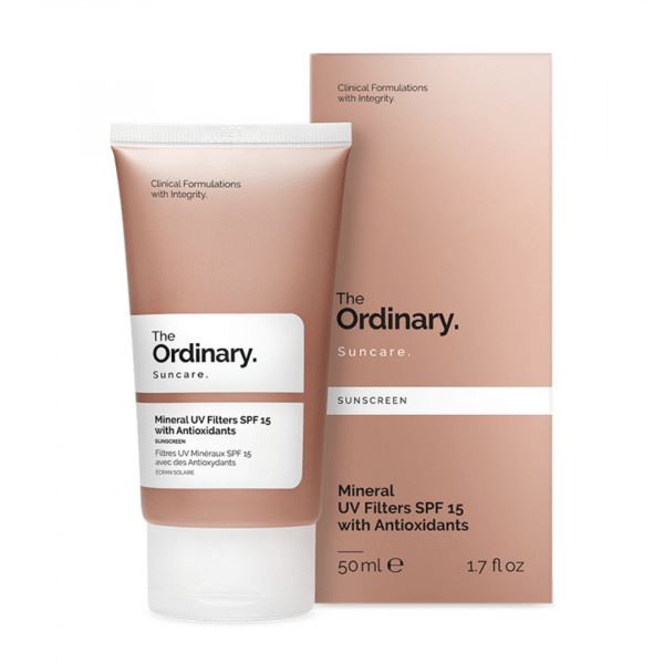 Сонцезахисний крем з антиоксидантами SPF 15 The Ordinary Mineral UV Filters with Antioxidants 50 мл