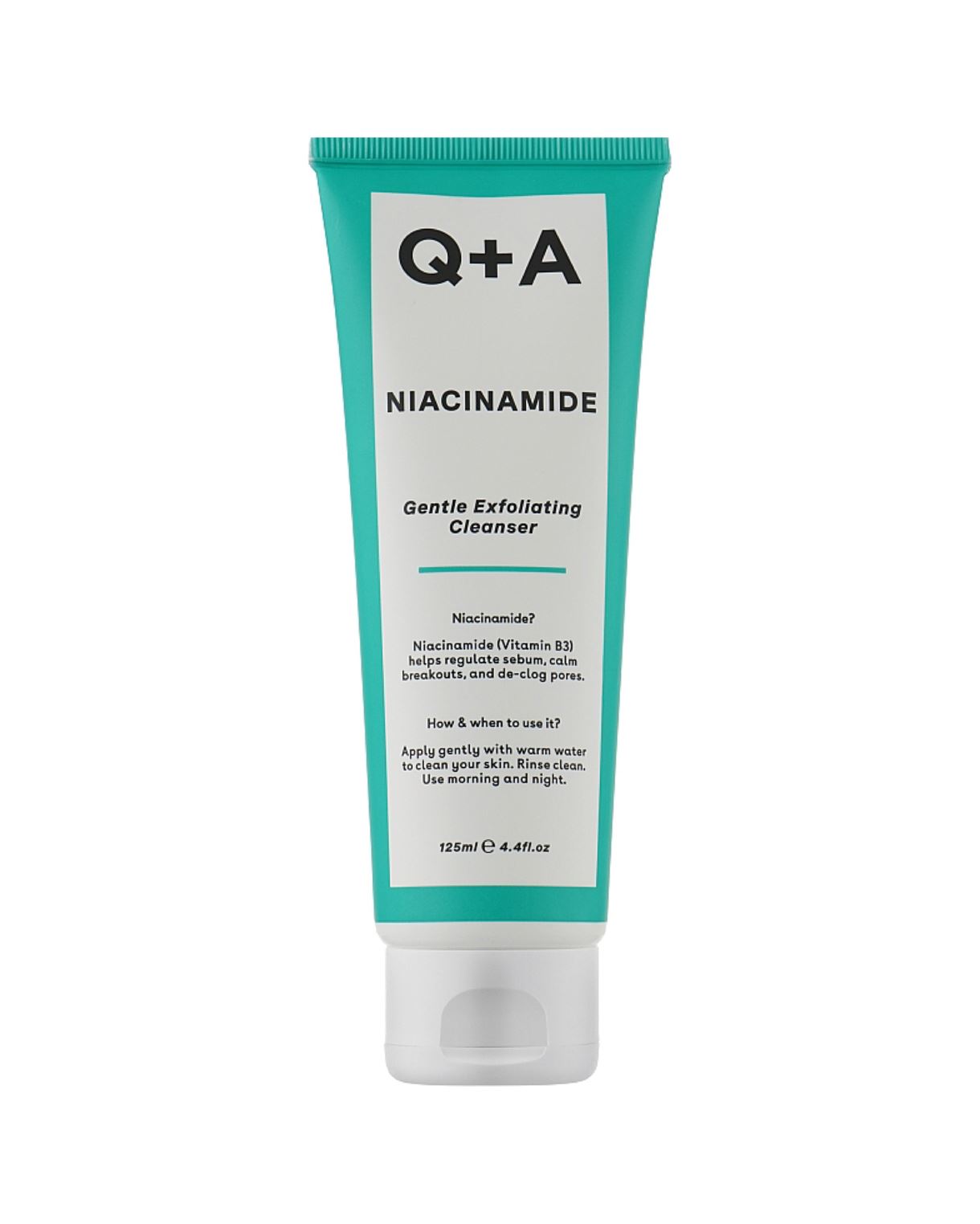 Очищающий гель для лица с ниацинамидом Q+A - Niacinamide Gentle Exfoliating Cleanser